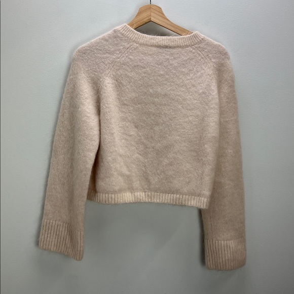 & Other Stories Cream Button-Front Fuzzy Cardigan - Picture 6 of 8